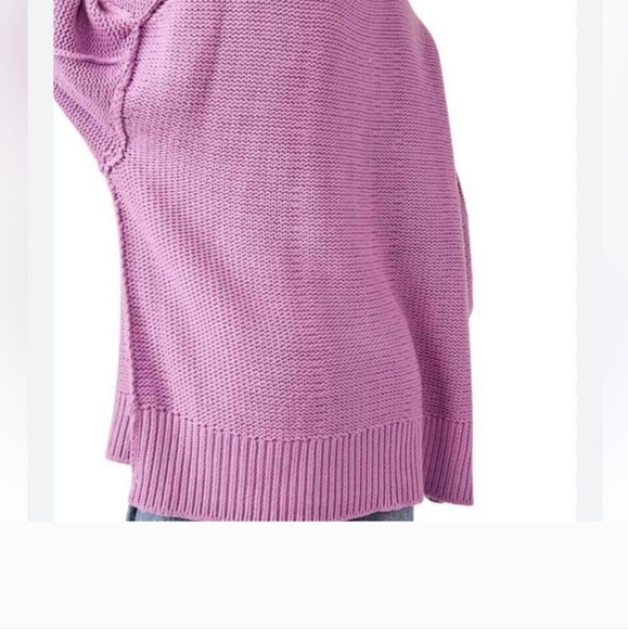 NWT Free People Alli V Neck Sweater - Iris Orchid - Picture 5 of 10